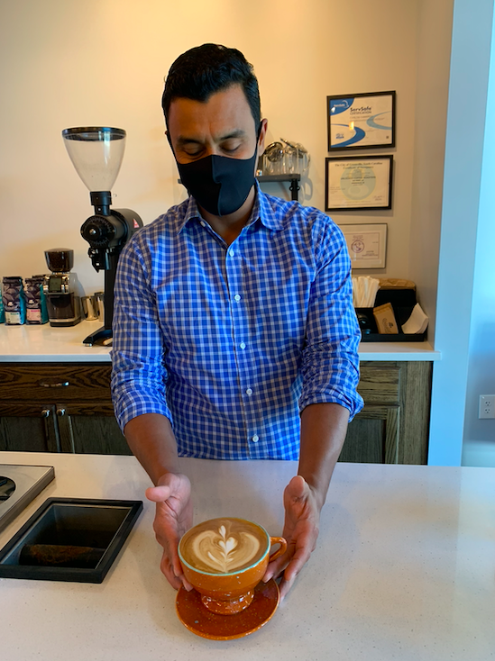 One recepient of a CommunityWorks micro-grant, Andres Camargo of Unlocked Coffee Roasters, was set to open his shop the week nonessential businesses were closed across the state.  (Photo/Provided)