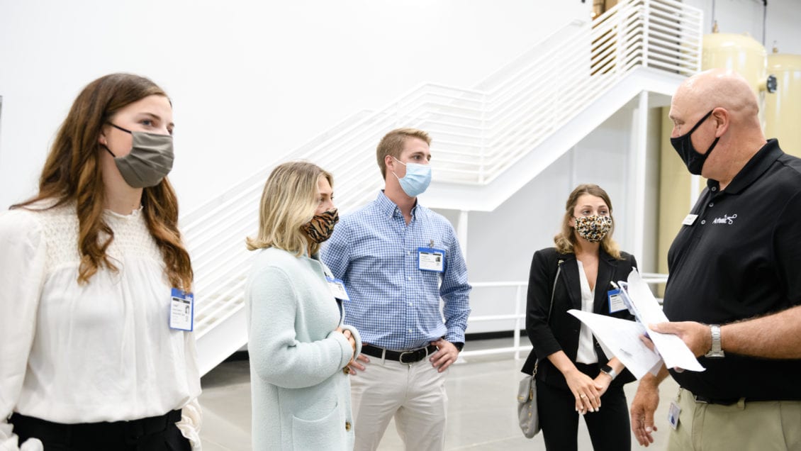 During a recent tour of the Arthrex Sandy Springs facility, Arthrex Scholars learned about the products and production process. (Photo/Provided)