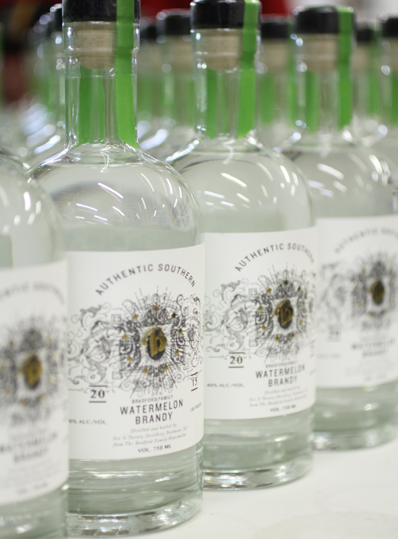 Thanks to the new distillery law, six bottles of Bradford Family Watermelon Brandy can be sold in Six and Twenty Distillery's tasting room instead of three. (Photo/Provided) 