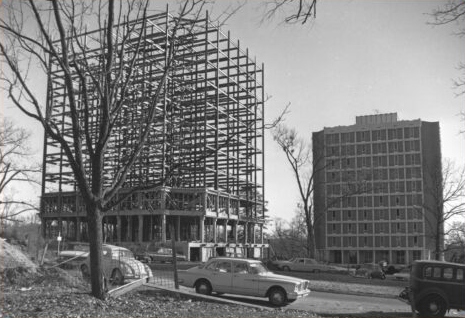 A photo from the Clemson University archives show on of the high rises under construction in the late 1960s. (Photo/Provided)