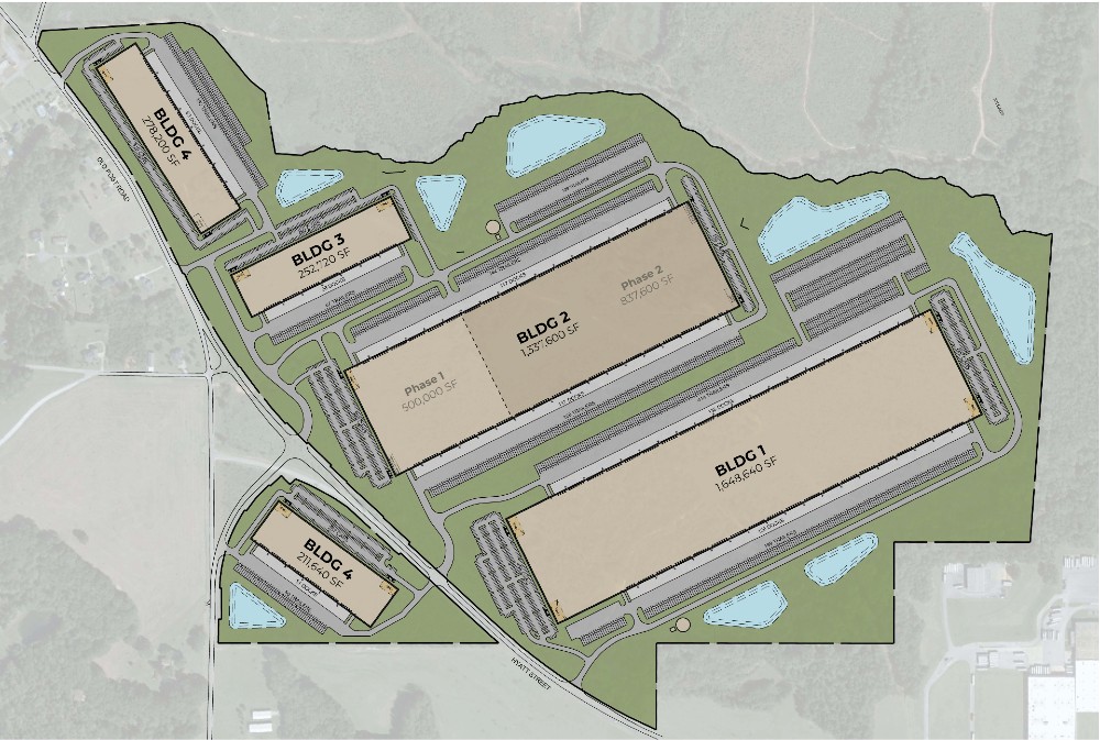 The new industrial center could include as much as 3.6 million square feet of space, depending on tenant needs. (Image/Provided)