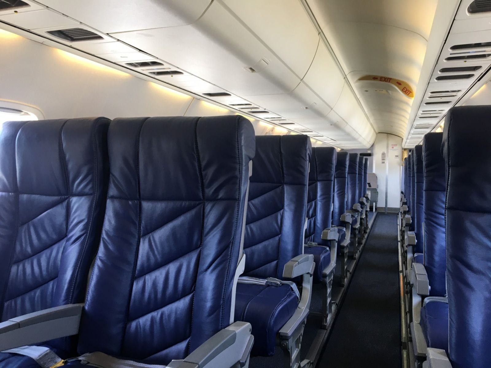 Contour's newest 30-seat jets eliminate the middle seat and offer a minimum of 36 inches of legroom. (Photo/Molly Hulsey)