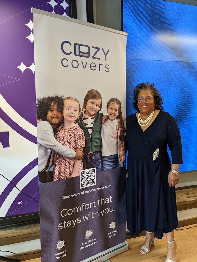 Dionne Sandiford of Corporate Stitch launched her new brand Cozy Covers on April 2. (Photo/Provided)