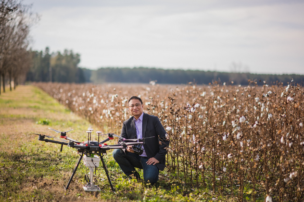 As an unmanned aerial vehicle pilot for Clemson University, his research - Joe Mari Maja also oversees the department's Sensor and Automation Laboratory - has given farmers the tools necessary to address environmental needs based on real-time data. (Photo/Clemson University)
