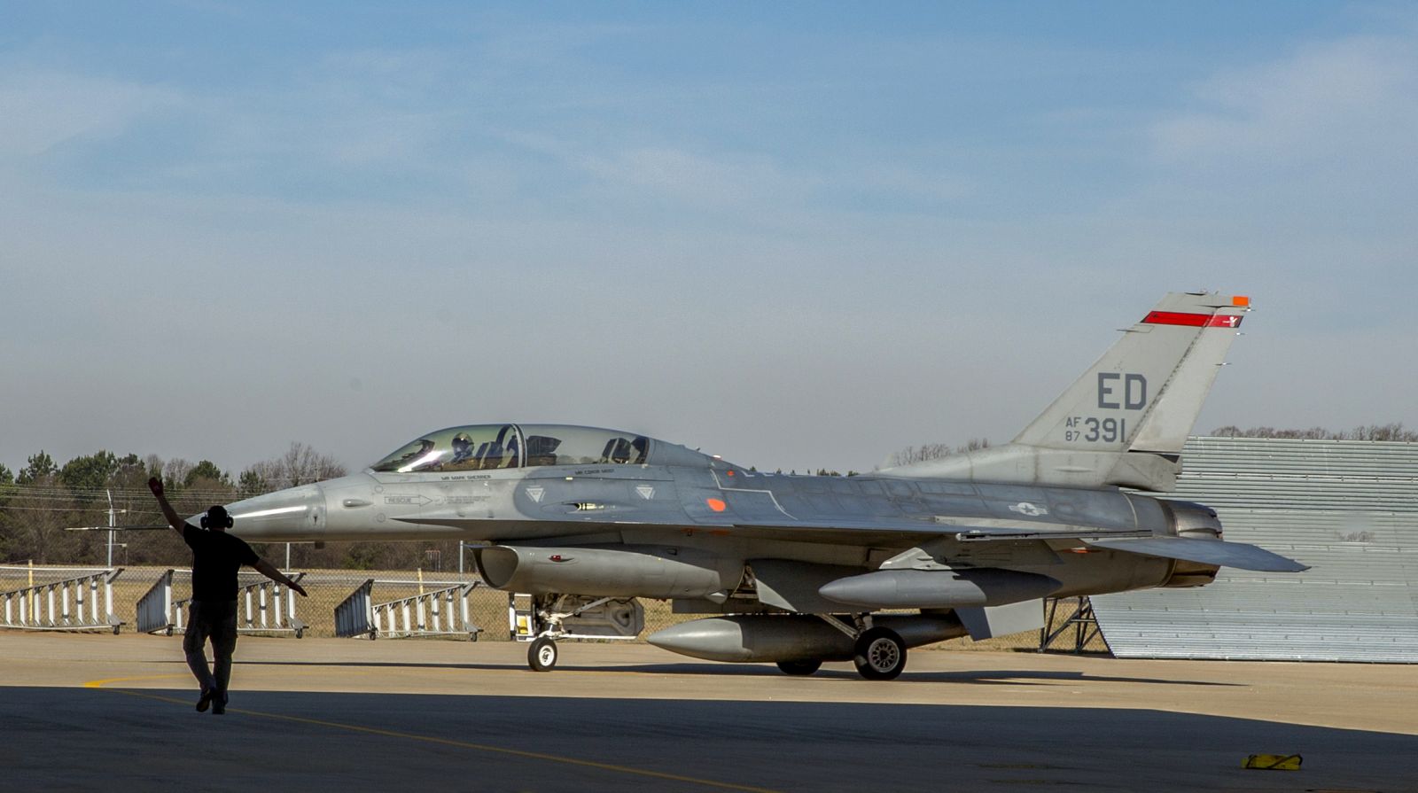 Lockheed Martin's Greenville site received its first F-16 from the U.S. Air Force as part of the $900 million contract the company received in 2020 to provide sustainment support and depot-overflow services for F-16 aircraft. (Photo/Provided)