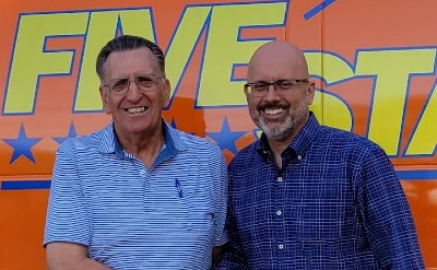Larry Sinn, left, announced the sale of his company, Five Star, to Southern HVAC, represented by its CEO Bryan Benak. (Photo/Provided)