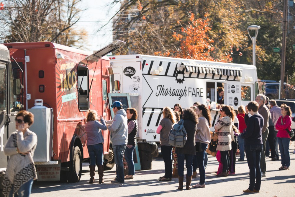 A study by Compare the Market, a U.K.-based comparison website, shows overall operation of a food truck is $46,718 cheaper than operating a restaurant. (Photo/VisitGreenvilleSC.com)