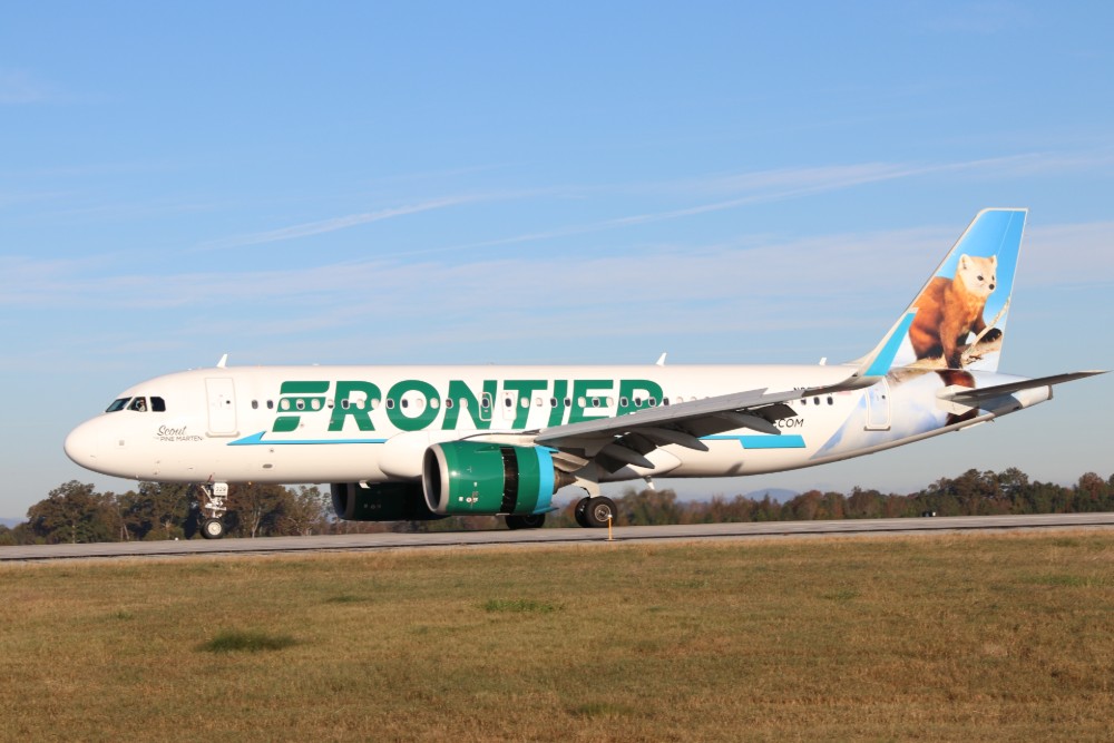 Frontier Airlines' service to Las Vegas and Orlando returns to GSP, and service to Denver doubles to four times a week starting today. (Photo/Provided)