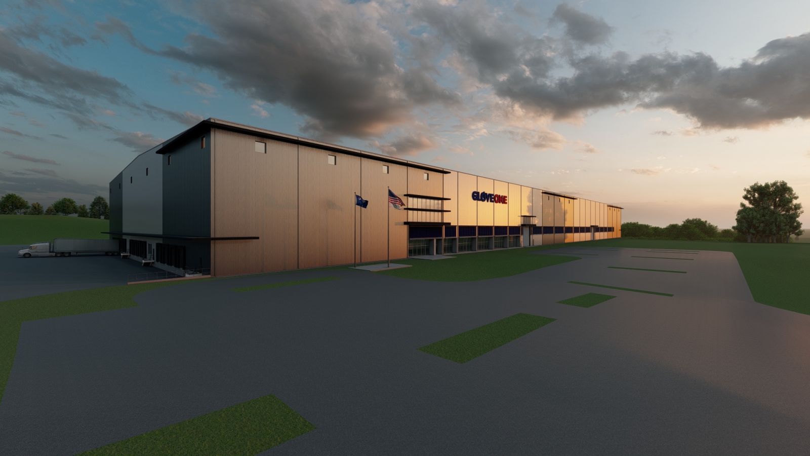 The plant, located in the Beechtree Business Park, is expected to hire more than 600 people over the next five years. (Rendering/Provided)