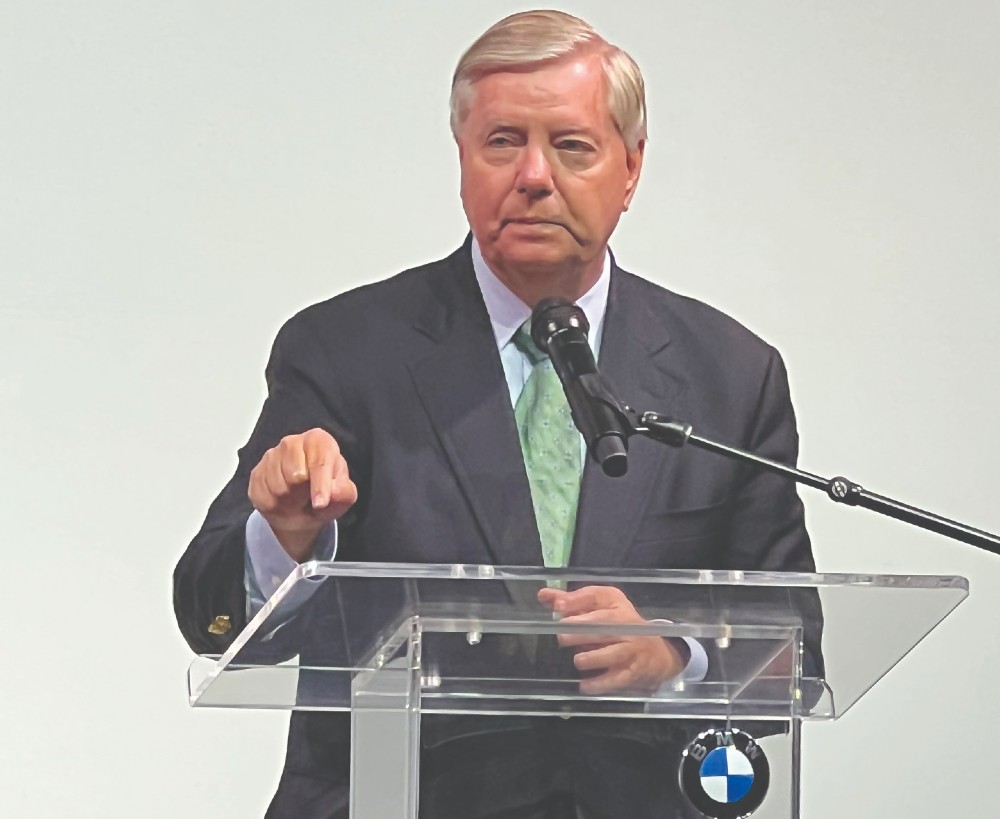 Sen. Graham pledged the support of federal, state and local government to auto companies moving toward electrification. (Photo/Ross Norton)