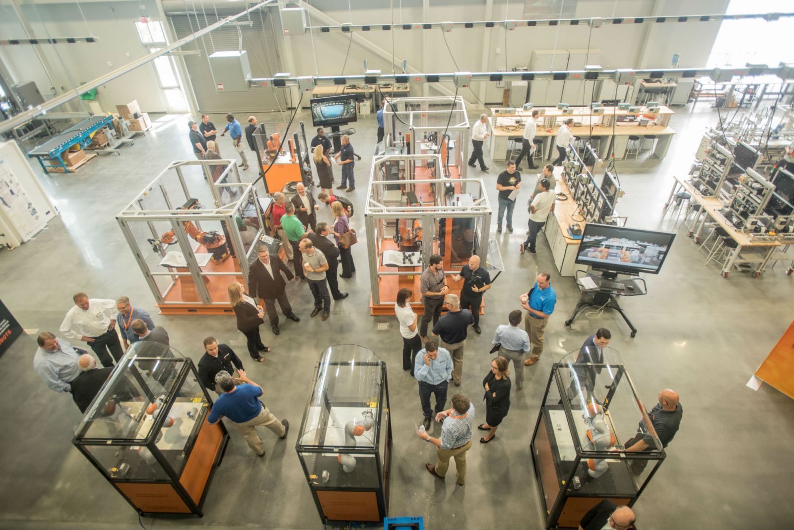 Kuka robots are now in place on the mechatronics shop floor at Greenville Technical College's Center for Manufacturing Innovation. (Photo/Provided)