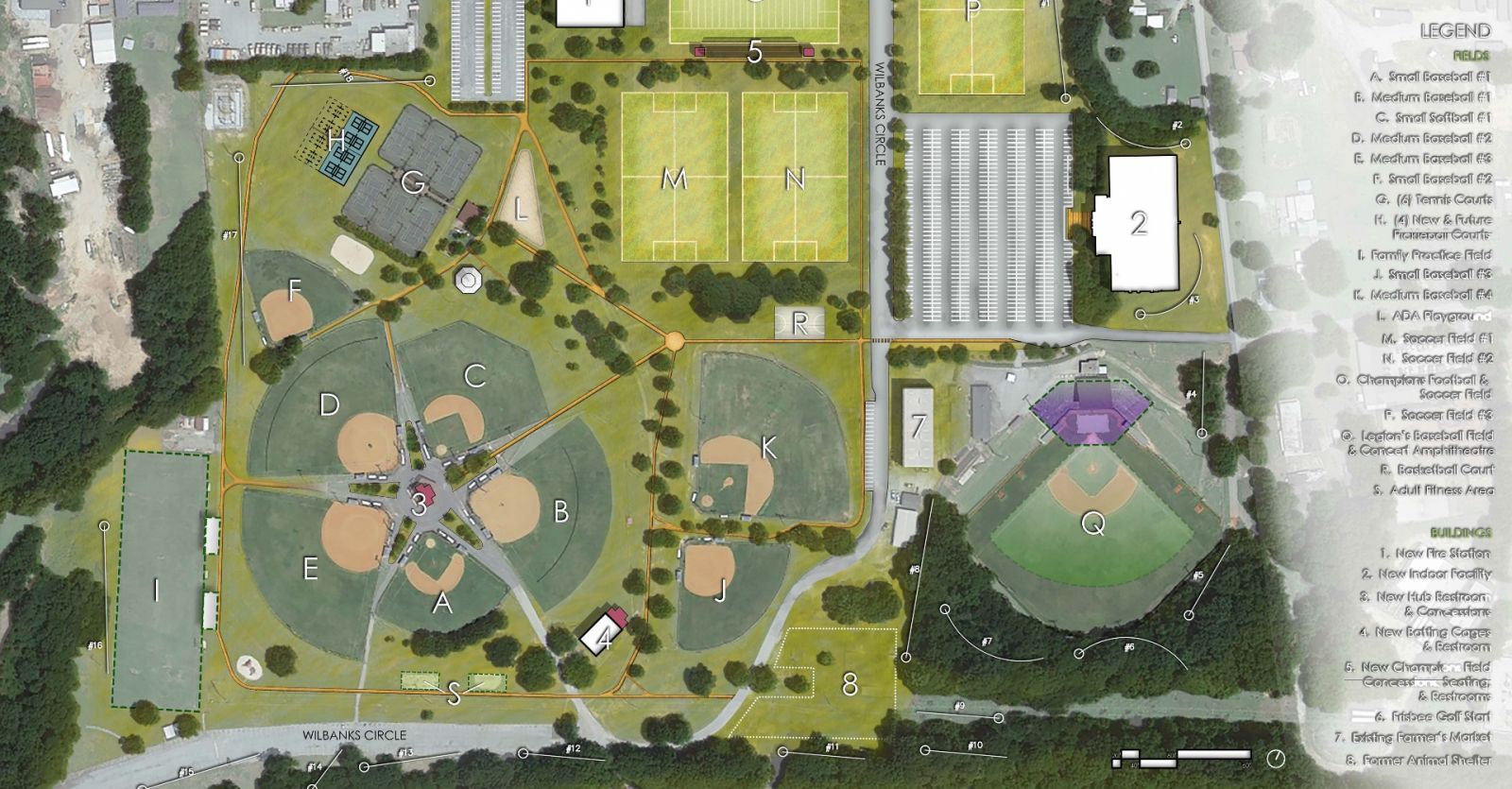 The first phases of the Greenwood County Recreation Complex renovation will cost the county close to $10 million, including $1 million allocated from the county's ARPA fund. (Rendering/Provided)