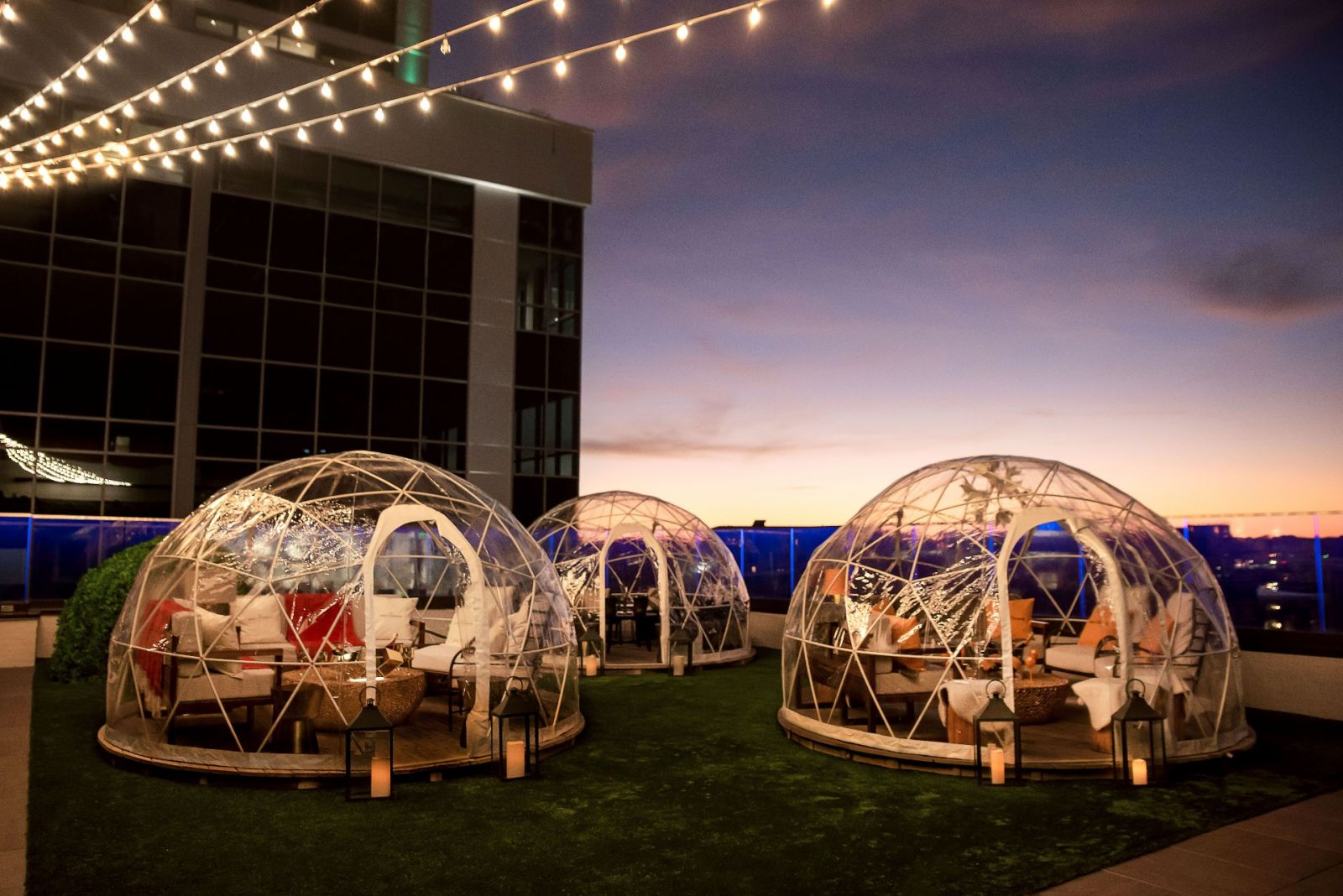 Each of the igloos can hold up to eight people and offers one of three champagne brands. (Photo/Provided)