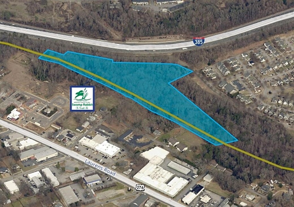 A 12-acre parcel has been sold along the future Swamp Rabbit Trail extension. (Photo/Colliers South Carolina)