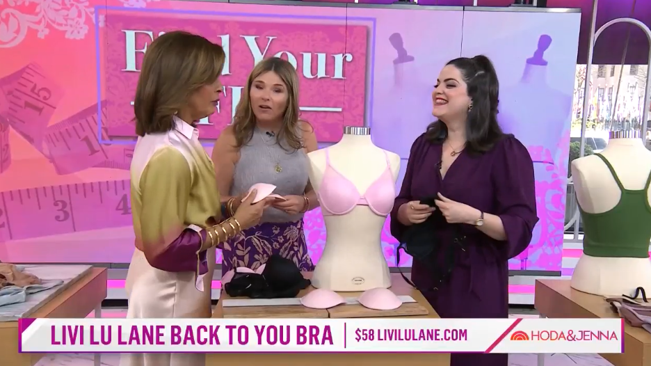 On April 12, Erin Mehagan, a Greenville resident and founder of the underwire bra startup company Livi Lu Lane, had her products featured on the â€œTodayâ€_x009d_ show on NBC-TV in an innovative undergarment segment. (Photo/Provided)