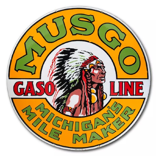 Greenville-based Richmond Auctions recently set a world record with the sale of a Musgo Gasoline sign. (Photo/Provided)