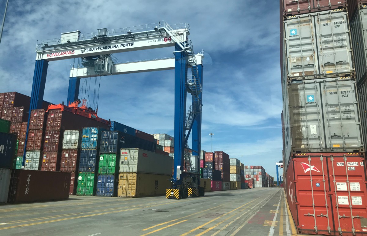 Jim Newsome, president and CEO of S.C. Ports Authority, said there really isn't one answer on trade imbalances, that it needs to be looked at segment by segment. (Photo/Teresa Cutlip)