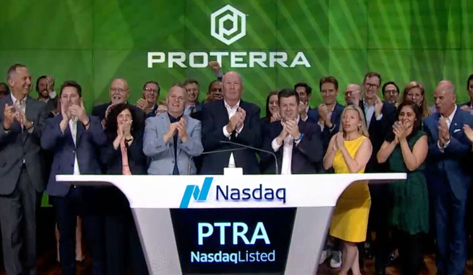 Proterra rang the closing bell at Nasdaq on June 16 to celebrate the company's public listing. (Photo/Provided)