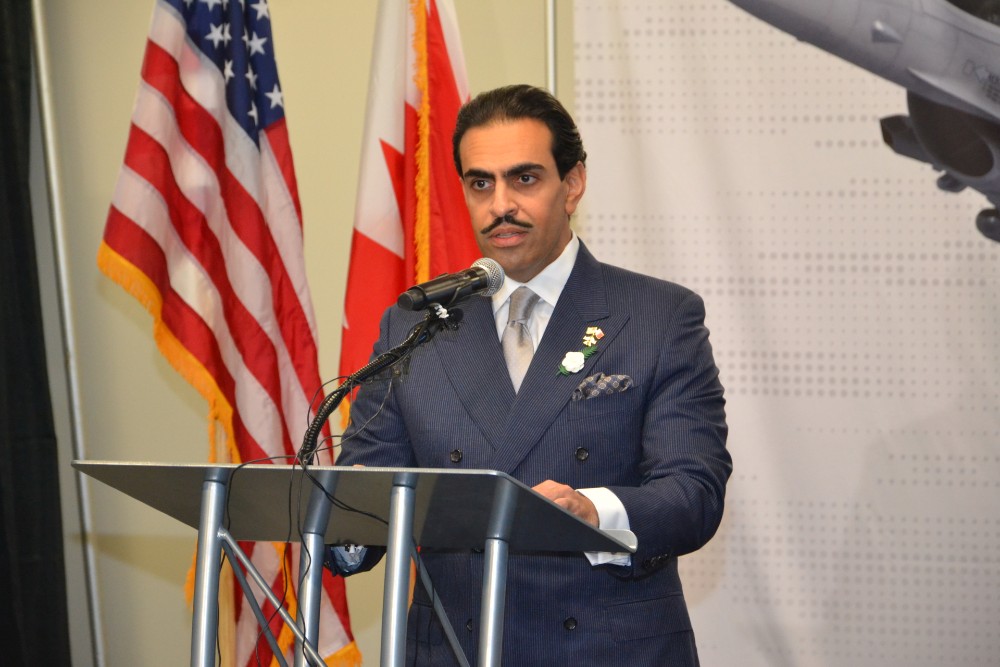 Shaikh Abdullah bin Rashed Al Khalifa, Bahrain's ambassador to the United States, talked about a long relationship with U.S. partners on Tuesday. (Photo/Ross Norton)