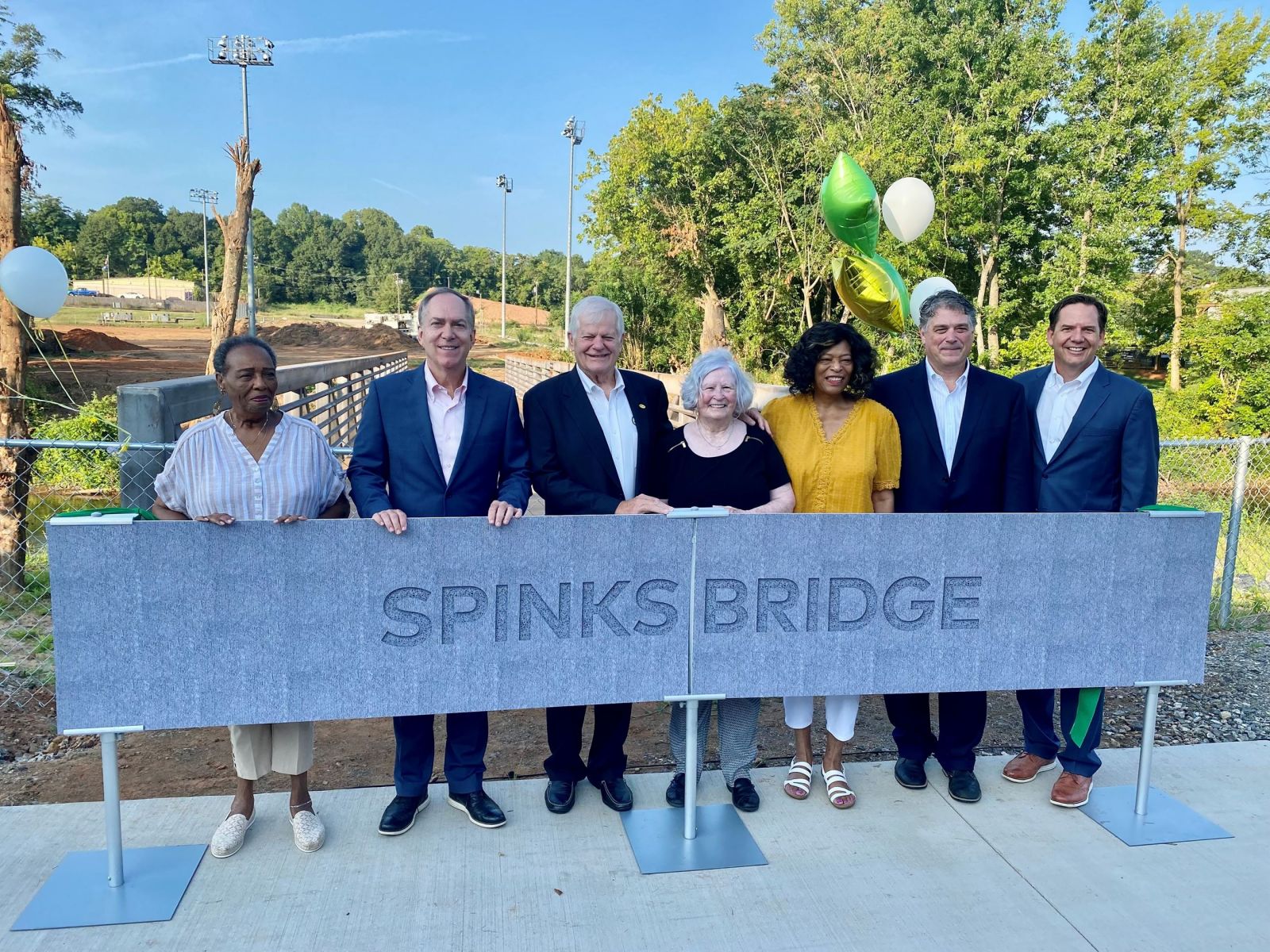 The Spinks Family Foundation helped finance a 110-foot pedestrian bridge installed in Unity Park earlier this month. (Photo/Provided)
