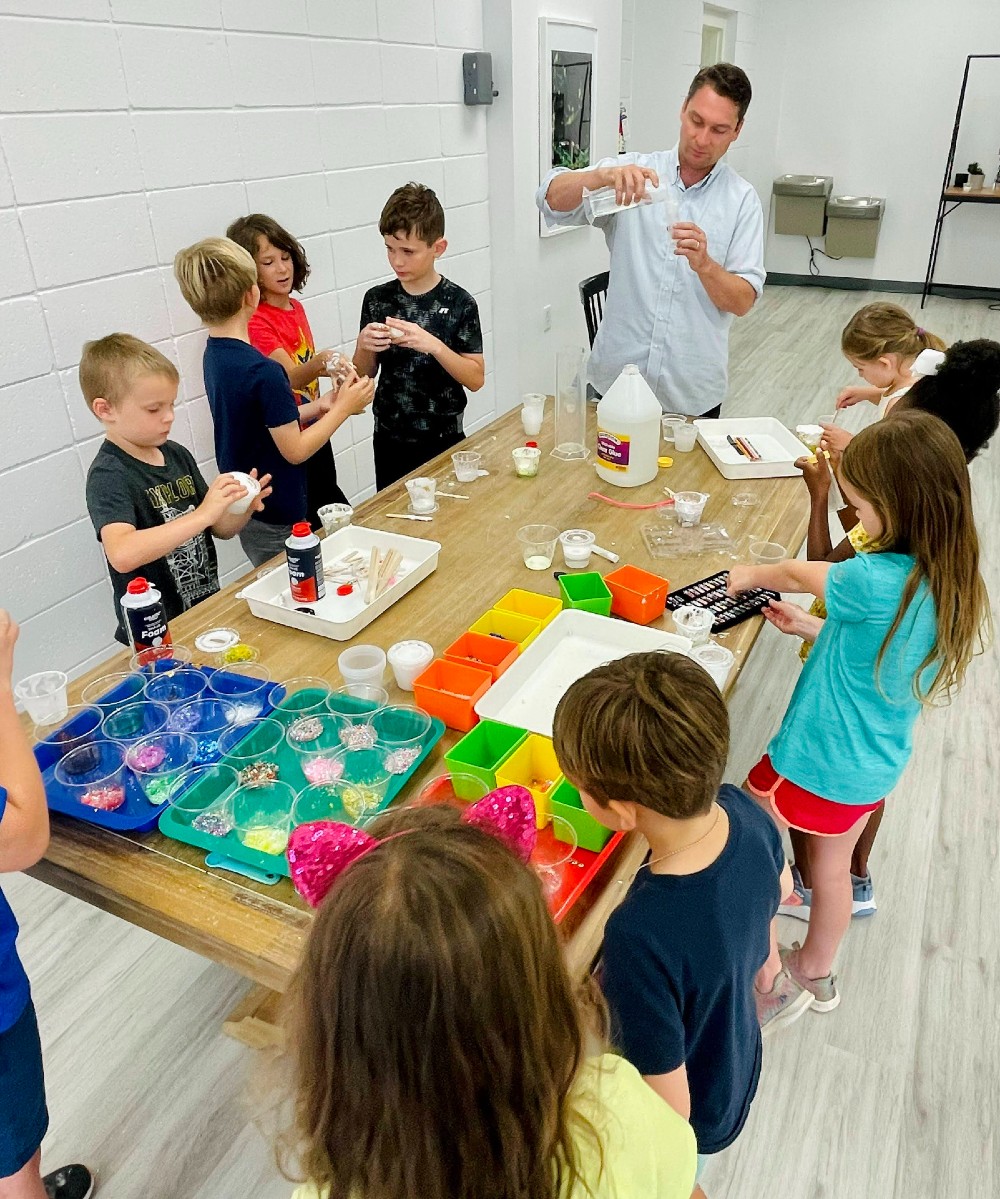The hands-on immersion is messy but memorable as children engage in activities at Sprattronics Learning Lab. (Photo/Sprattronics Learning Lab)