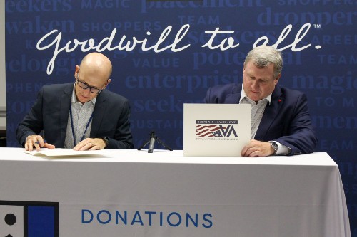 Goodwill and SCDVA signed a memorandum of understanding for the nonprofit to formally join other veteran-serving organizations under the South Carolina Veteran Coalition. (Photo/Provided)