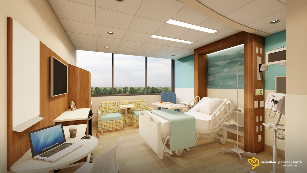 Some of the design ideas came from families of children with cancer and blood disorders. (Rendering/McMillan Pazdan Smith)