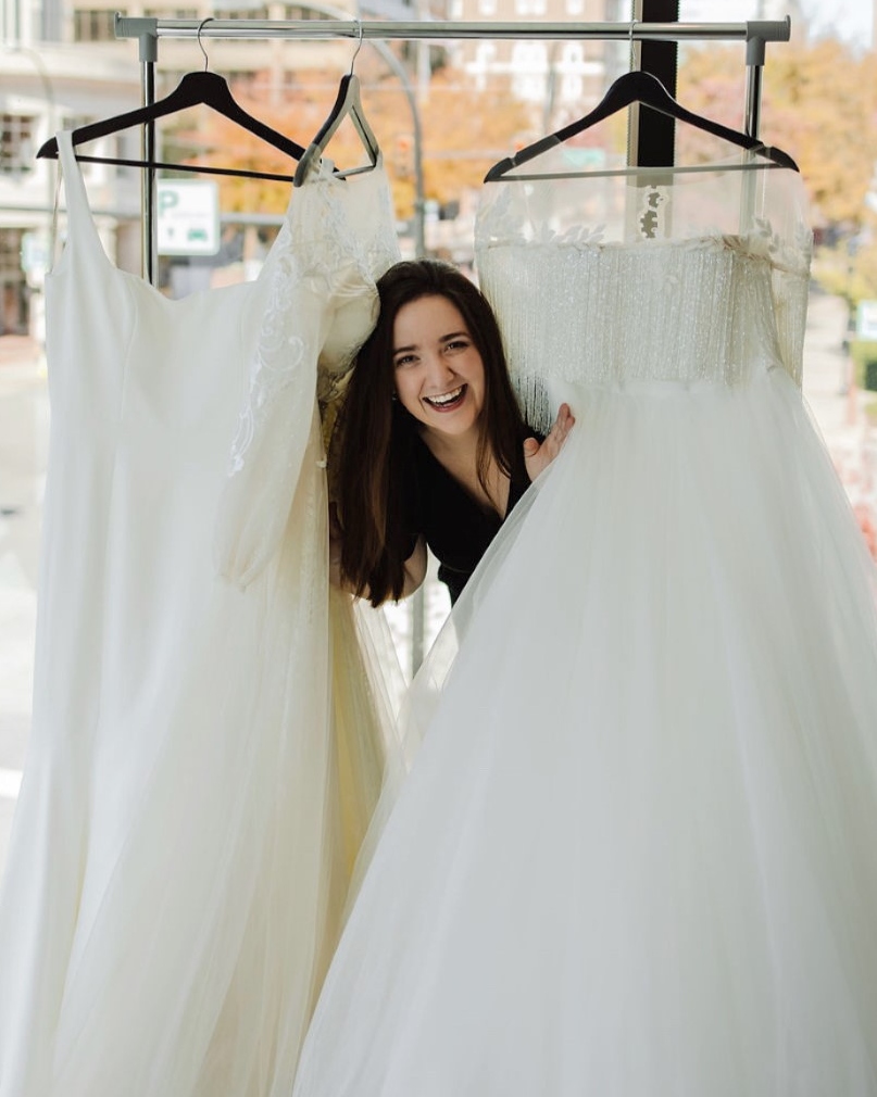 Owner Mary Grace Carey said she may return to law someday, but in the meantime wants to establish a Greenville institution through her bridal shop. (Photo/Bloom Bridal)