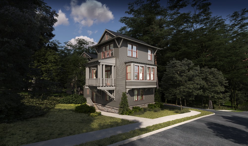 A home design called "rural tower" is part of the next Hartness neighborhood.