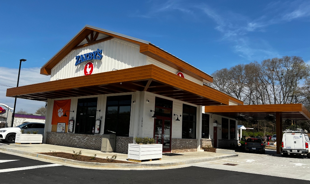 Zaxby's in Clemson became the third restaurant on three successive lots to tear down and rebuild with greater emphasis on to-go service. (Photo/Ross Norton)