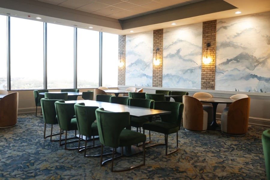 The club features 360-degree panoramic views of Greenville and personalized dining and service experiences. (Photo/City Club of Greenville)