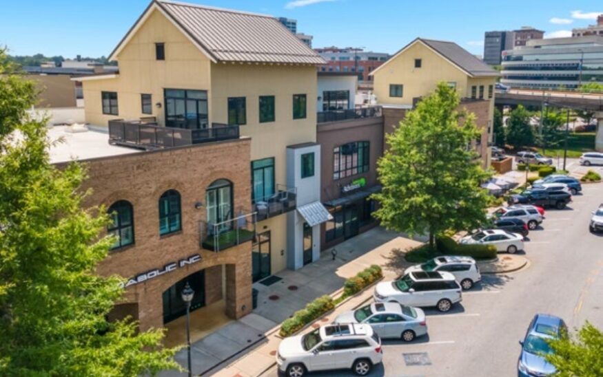 Aston Properties has purchased McBee Station, a high-profile, mixed-use shopping center located at the corner of Church Street and McBee Avenue in downtown Greenville. (Photo/Aston Properties)