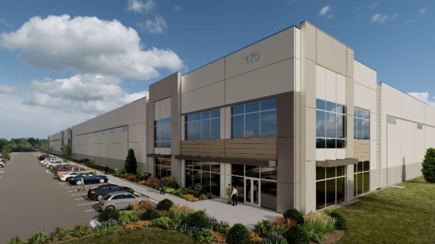 Tesla will open a regional distribution center in Fountain Inn in Greenville County in early 2024. (Rendering/McMillan Pazdan Smith Architecture)