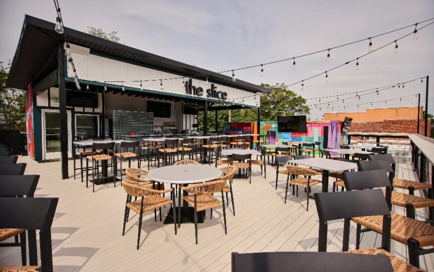 The Slice in downtown Simpsonville has opened its 1,700-square-foot rooftop dining space. (Photo/The Slice)