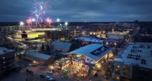 Jackhammers, celebrity drop-ins and live music highlighted Thursday’s festivities at the future home of Trueline, 401 Rhett St. (Rendering/Trueline)